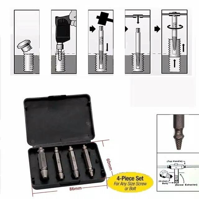 Pembuka Baut Rusak Screw Demaged Extractor Broken Striped Speed Out