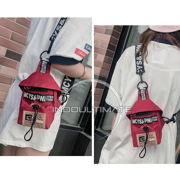 Tas Selempang Import DY-9127  Waist Bag Wanita pria unisex / Sling Bag Tas Pinggang tas import