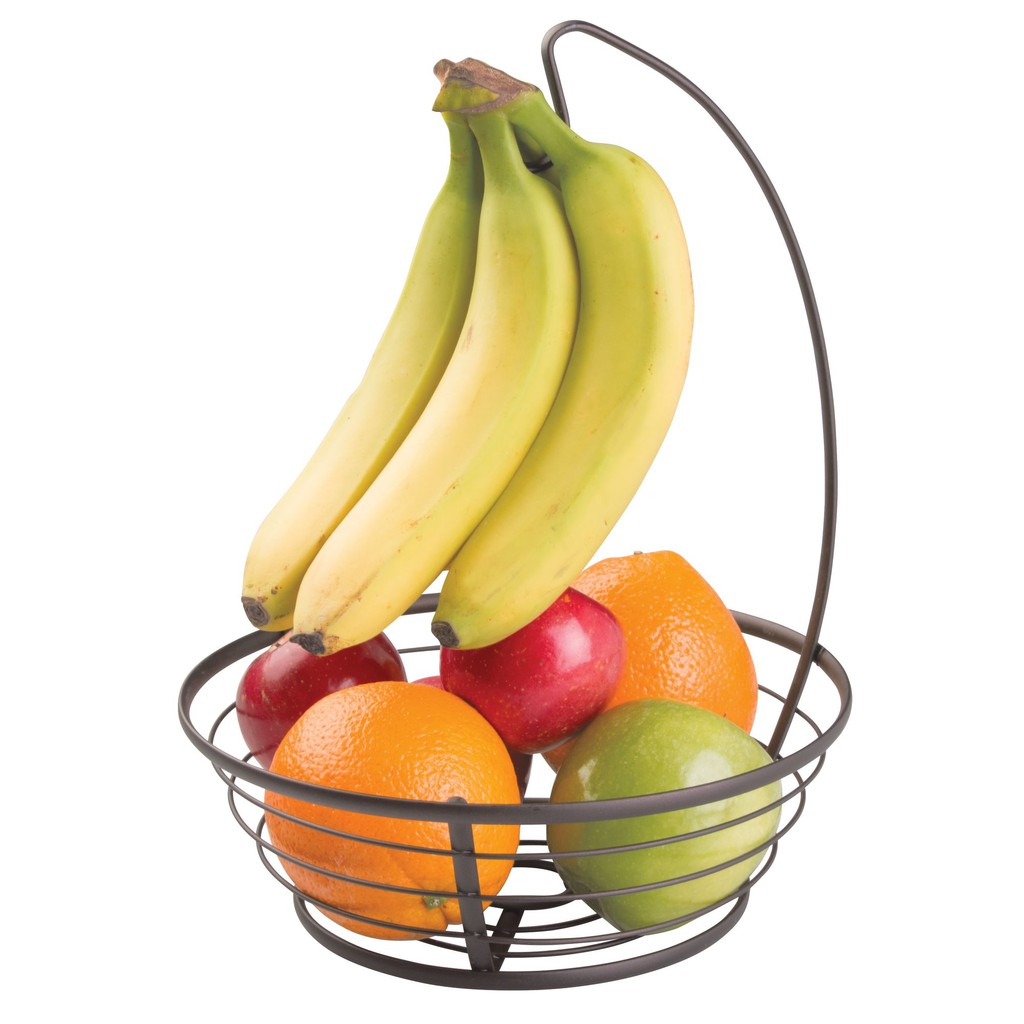 InterDesign Axis Fruit Bowl w/Banana Hanger - Bronze ...