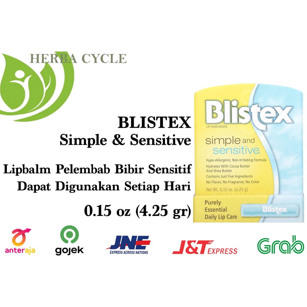 Blistex Simple and Sensitive Lipbalm Daily Care 4.25g Pelembab Bibir Kulit Sensitif Lipbalm ORI USA