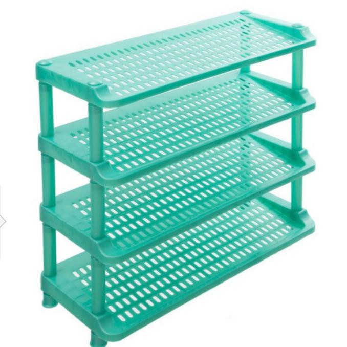 Rak Sepatu Plastik Susun 4 Miring Shinpo Sip839- S4 Shinnybabystore