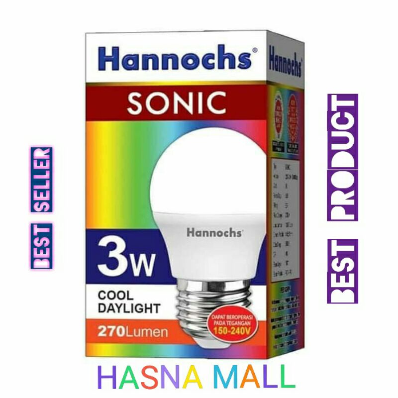 Lampu Led Hannochs sonic 3 Watt kualitas istimewa