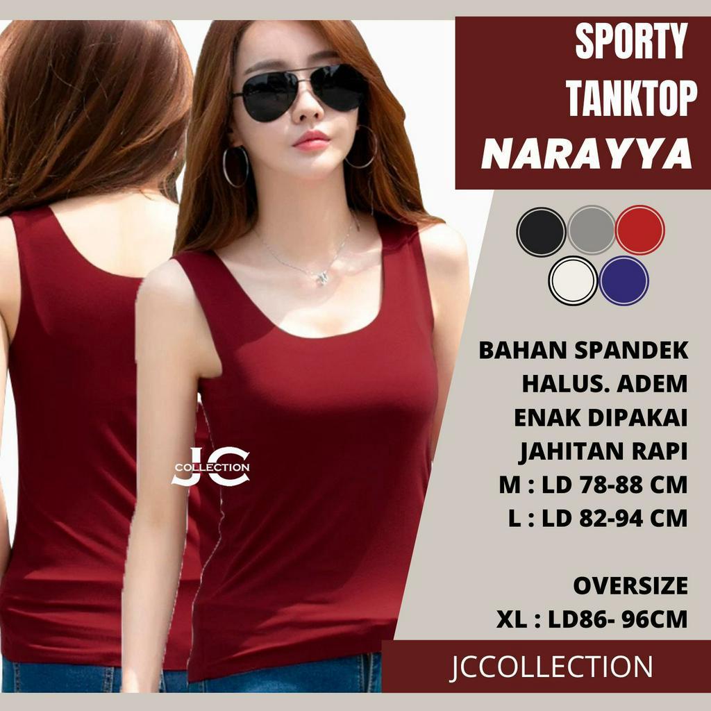 Tanktop Singlet Dalaman Wanita Korean Style Tali Kecil Tanktop Narrayya - JCCollections