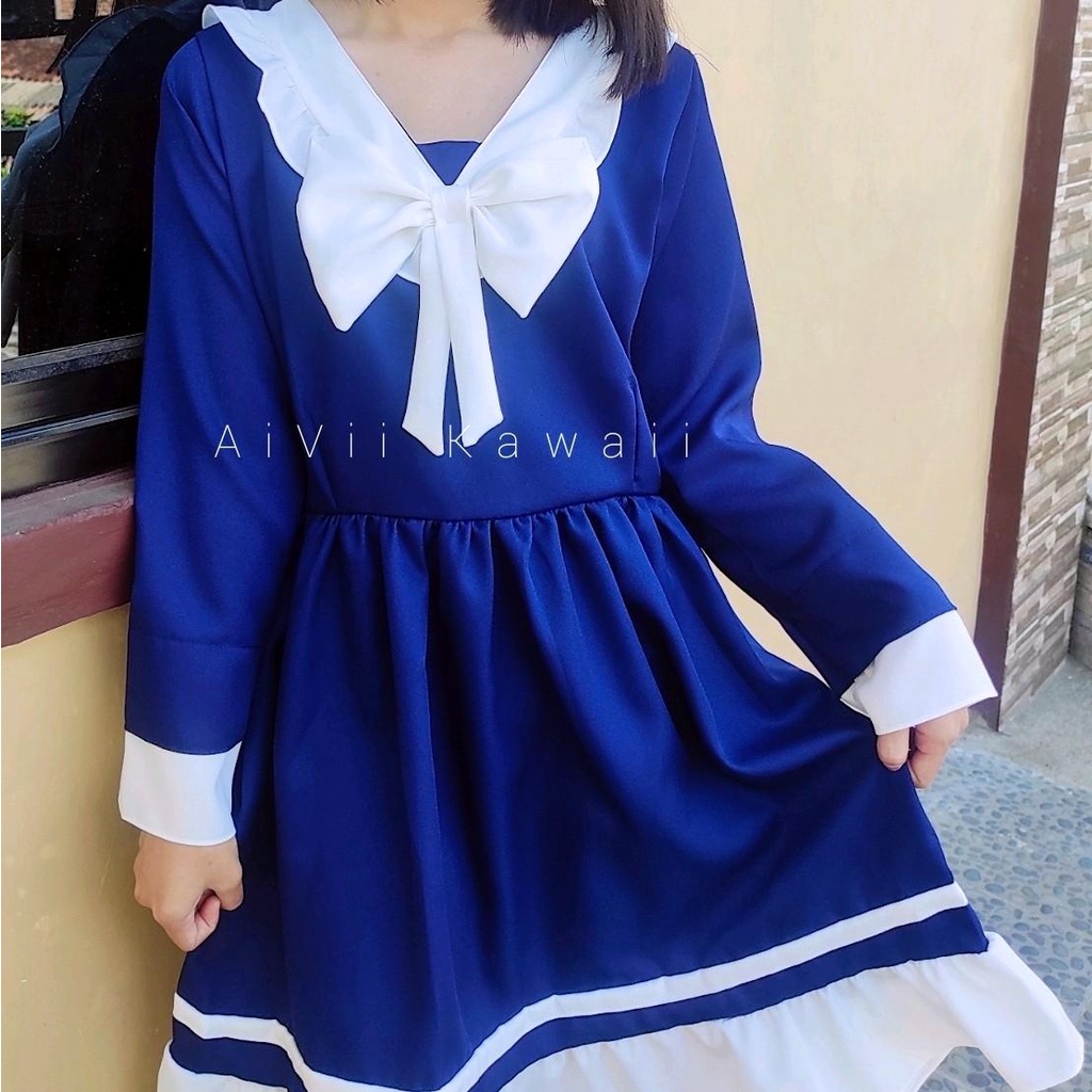 【AiVii】DRESS KAWAII LOLITA SAILOR NAVY WHITE