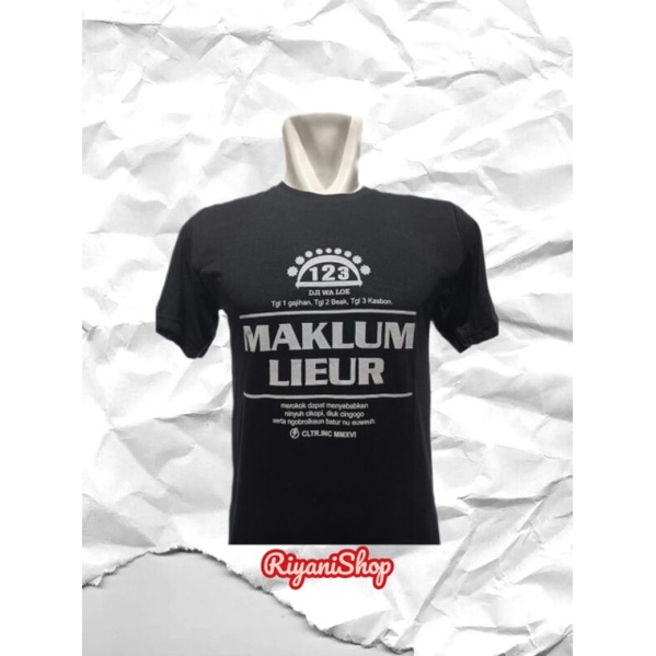 kaos distro bandung kaos tulisan maklum lieur kaos kata-kata sunda kaos unik