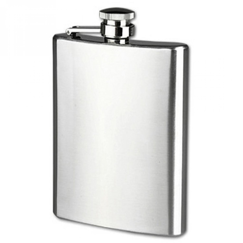 Botol Air Minum Stainless Steel BM 04 Bottle Drinking Wine Flask Bentuk Kotak Terbaru Mudah Dibawa