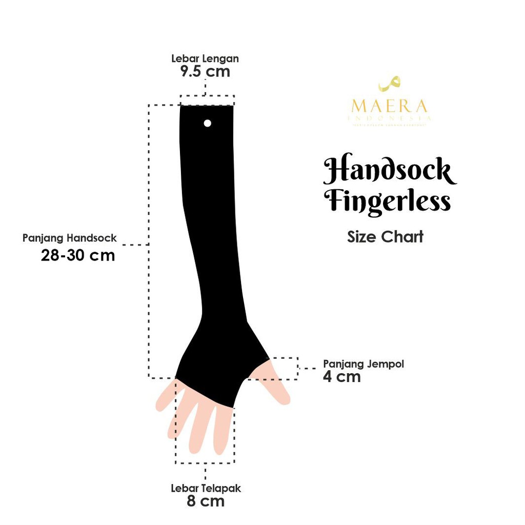 Manset Tangan Handsock Jempol Muslimah bahan Rayon by Maera