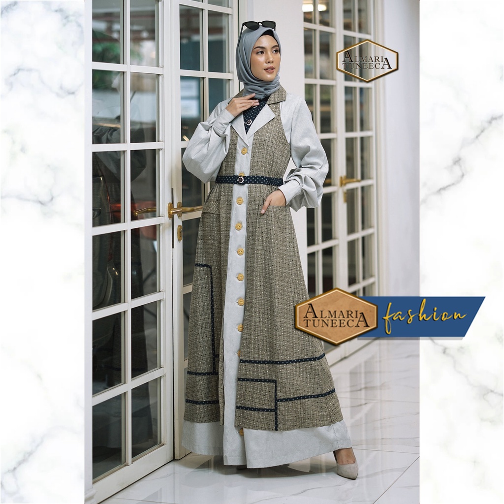 Gamis Lebaran / Gamis Pesta / Gamis Raya / Gamis Original / Gamis Mewah / Gamis ALMARI TUNEECA CHAR 