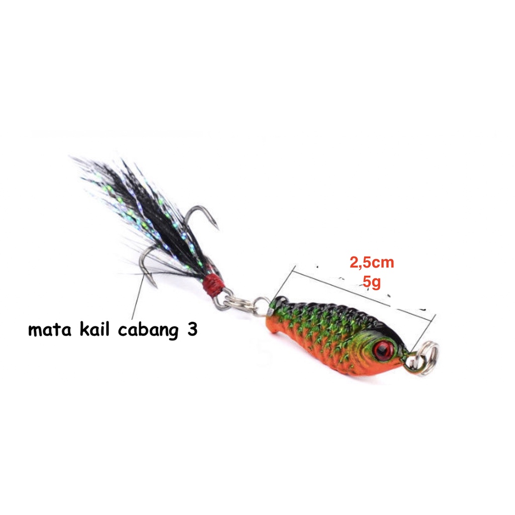 UMPAN PANCING UMPAN IKAN CASTING SIAP PAKAI UKURAN 5 GRAM TROLLING 7CM