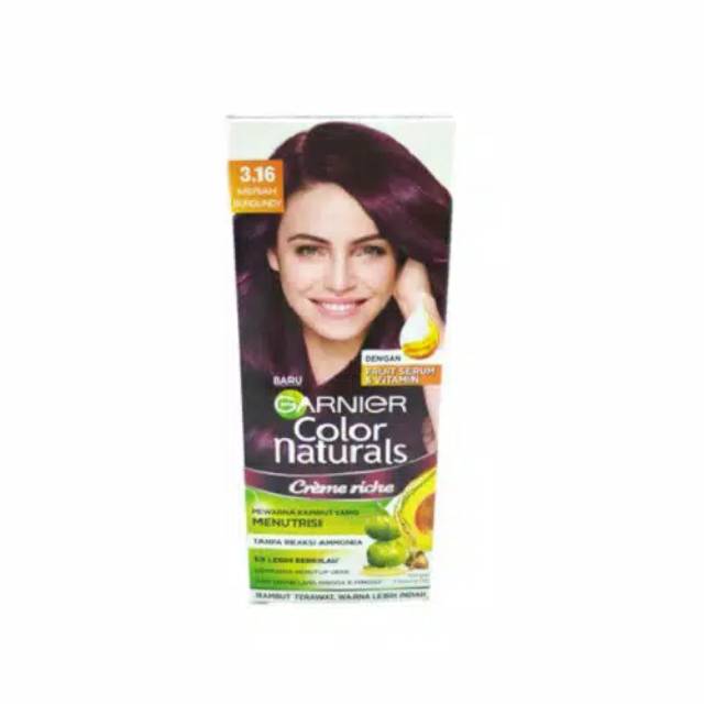 Garnier Color Naturals Cat Rambut - 3.16 Merah Burgundy | Shopee Indonesia