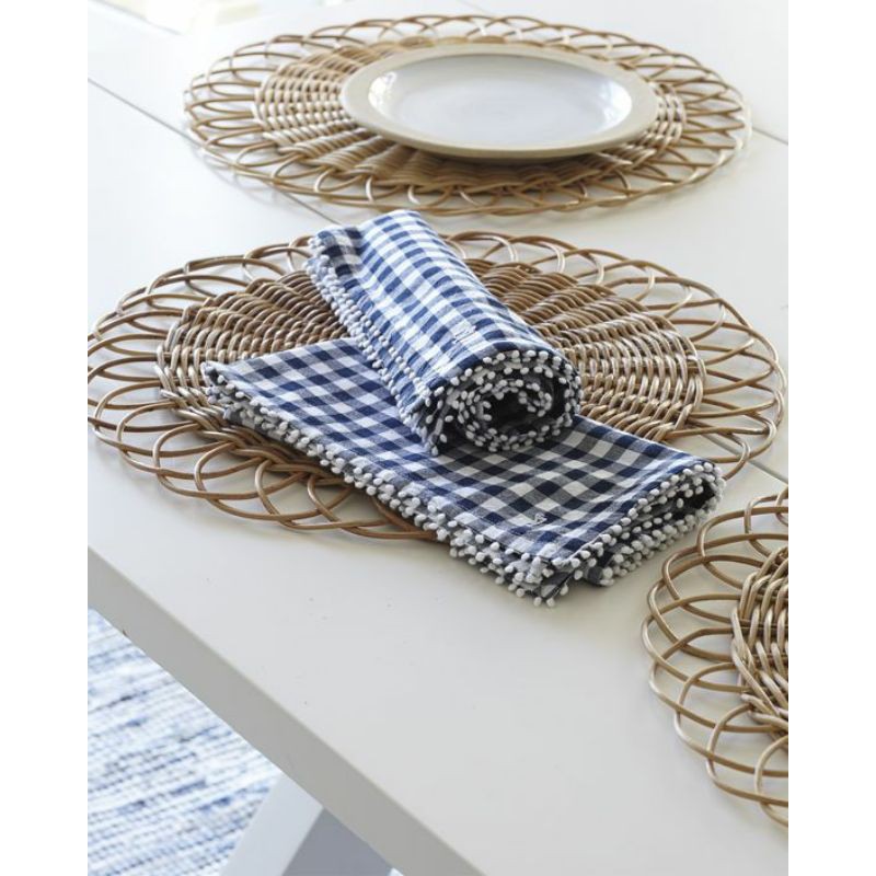 Tatakan piring rotan anyam dia45