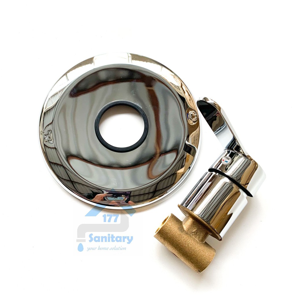 Stop kran mixer panas dingin shower TANAM kuningan 8023- keran air tembok brass hot cold