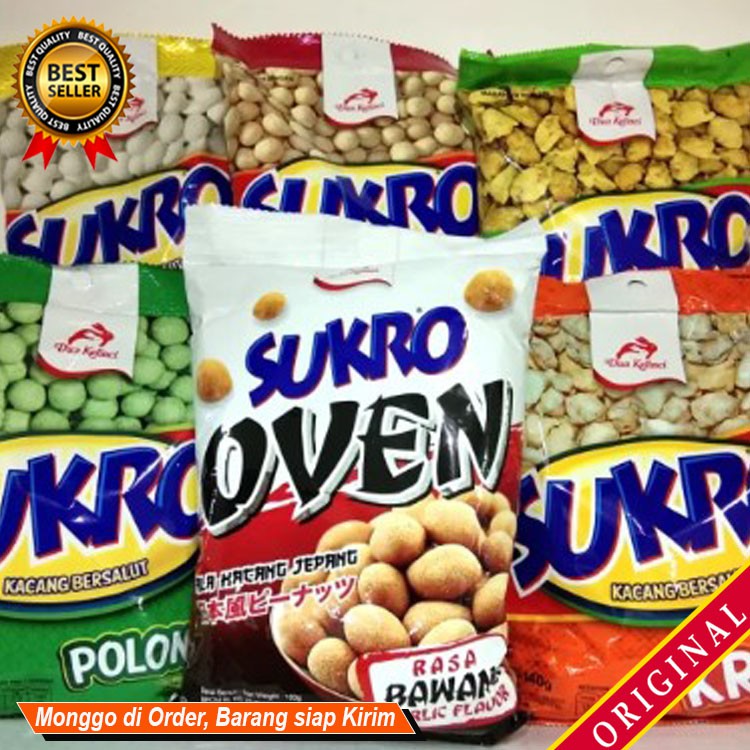 

Jajanan Snack camilan keluarga Sajian bekal menyenangkan Kacang SUKRO Kacang Bersalut 120g