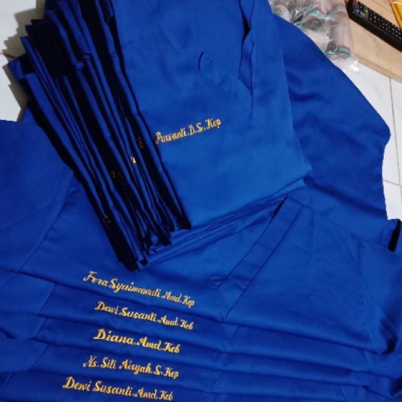 Bordir Nama Baju oka dan Baju laboratorium