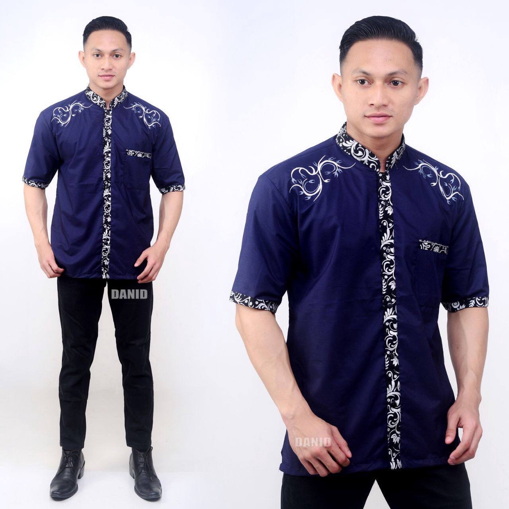 Baju Koko Kurta Dewasa Lengan Pendek Material Catton Adem Serap Keringat