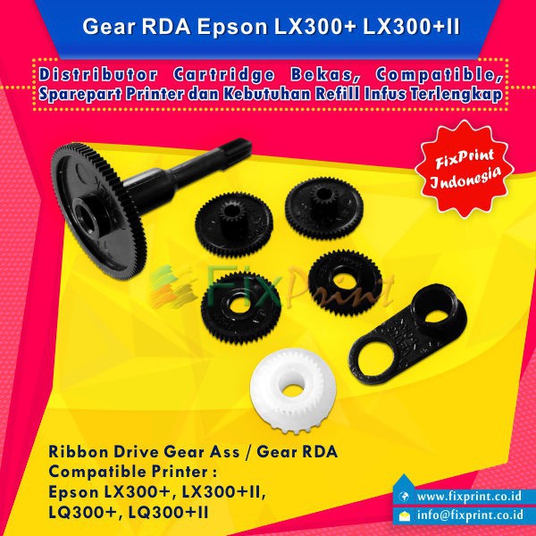 Gear RDA Printer Epson LX300  LX-300+  LX-300+II LQ300  LQ+300+II Gir Ribbon Drive Assy