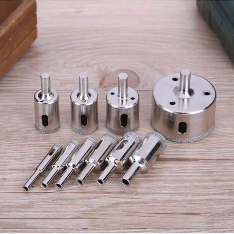 Mata Bor Kaca Keramik 10pcs Diamond Holesaw Pelubang Kaca Keramik