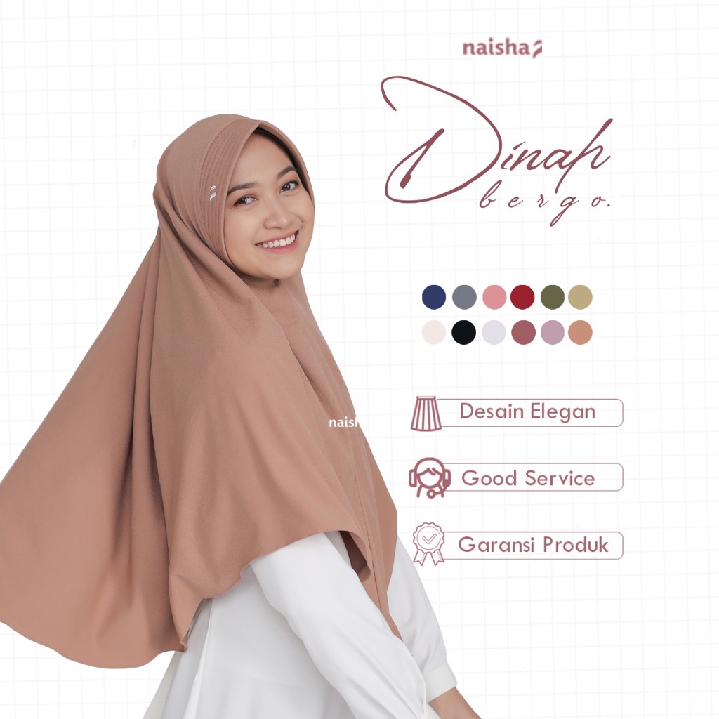 Naisha Official Dinah Bergo Pad Jilbab Instan Muslimah Syari-8