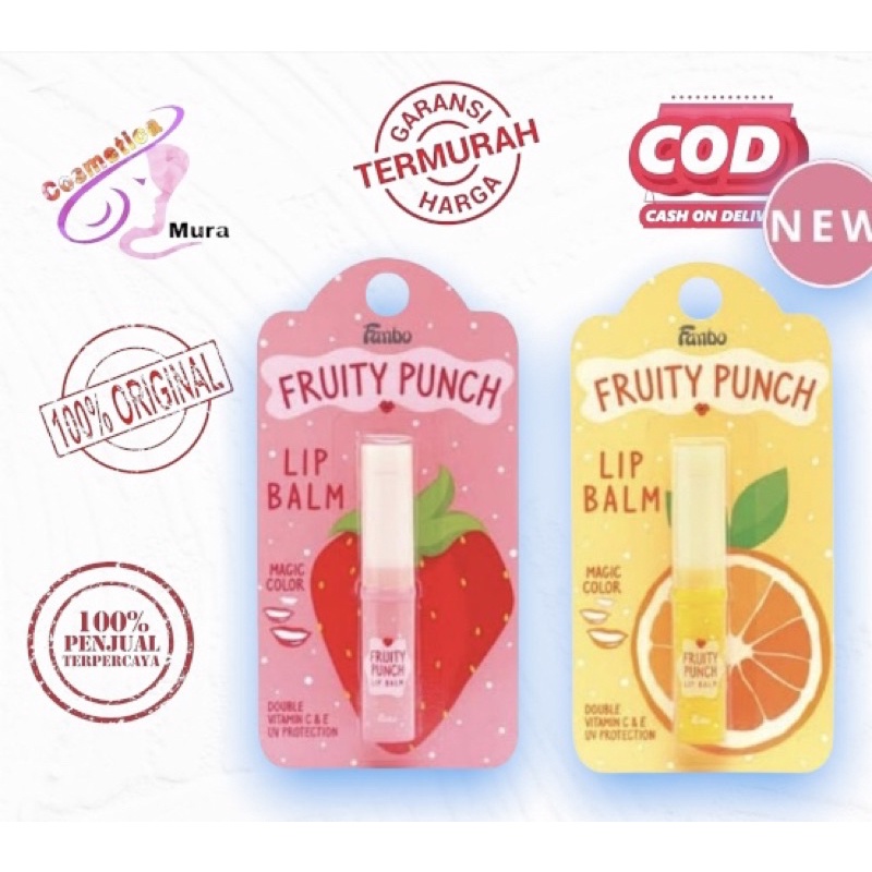 Fanbo Fruity Punch Lip Balm | Strawberry &amp; Orange