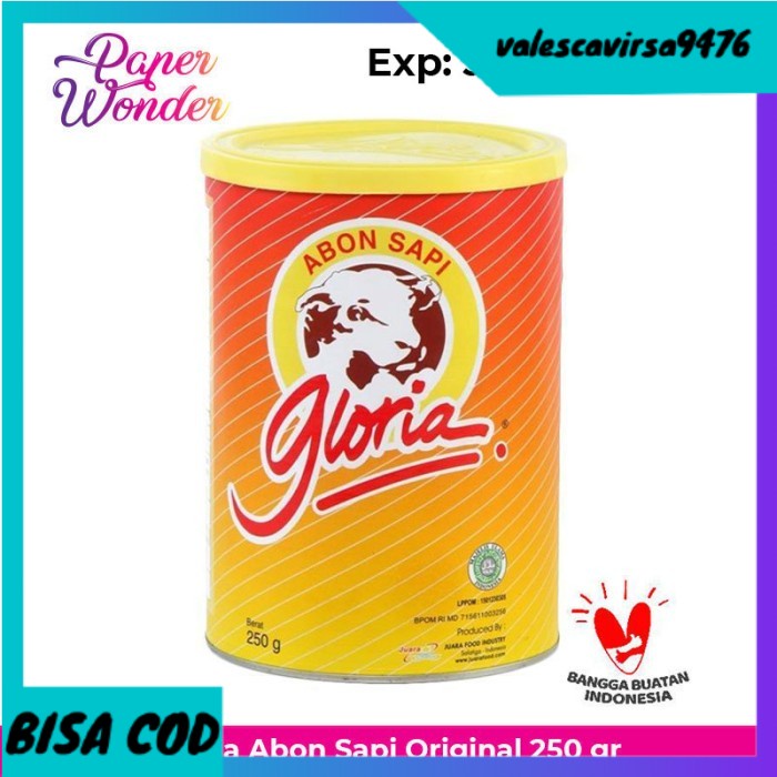 

⭐BISA COD⭐ Gloria Abon Sapi Original Bawang Pedas 250 gr - Original