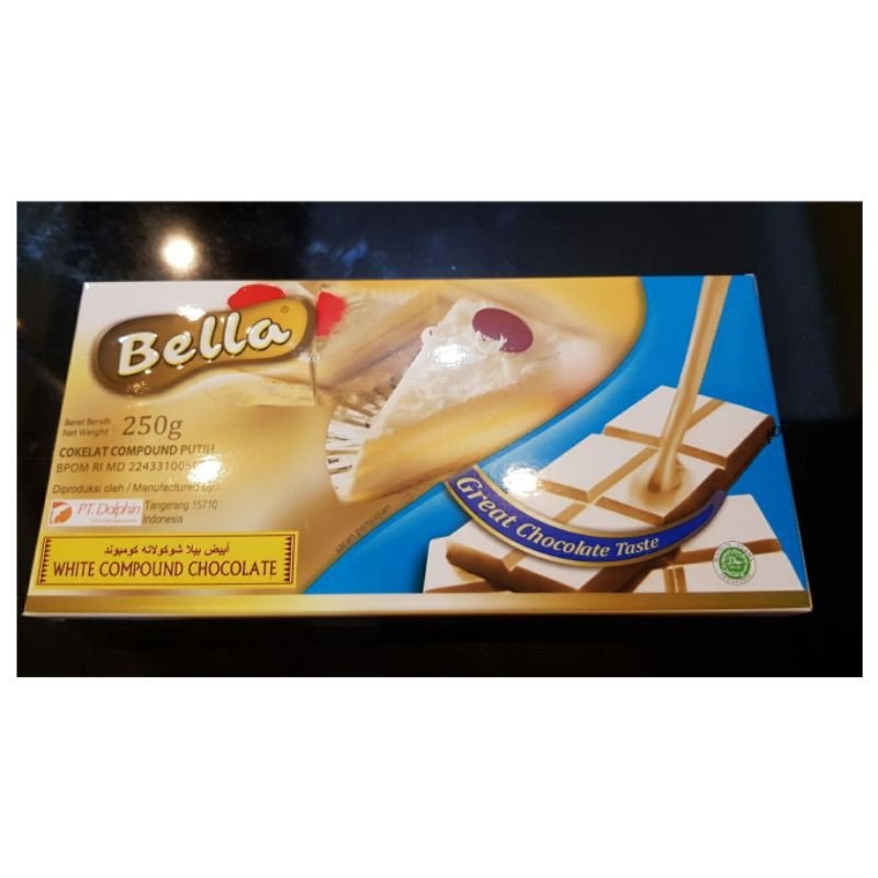 

white compound bella | bella white compound | cokelat batangan bella 250g