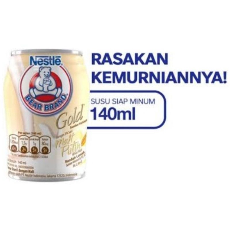 

Bear Brand (susu beruang) WHITE MALT "MURAH" 140 ml 1pcs. READY STOCK!!