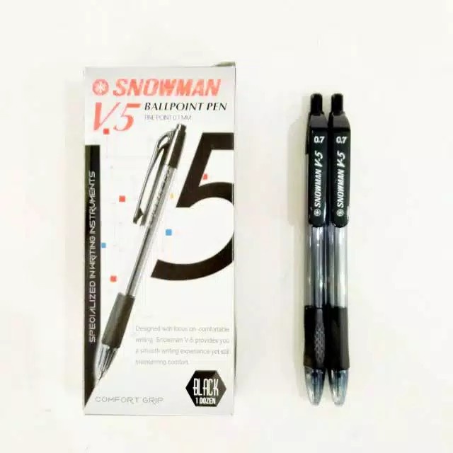 PULPEN BOLPEN BOLPOINT PEN PENA SNOWMAN V - 5 / V5 SEMI GEL 0.7mm PER PCS