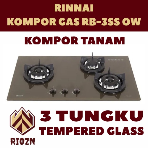 Kompor Gas Tanam 3 Tungku Rinnai RB-3SS-C (CF)
