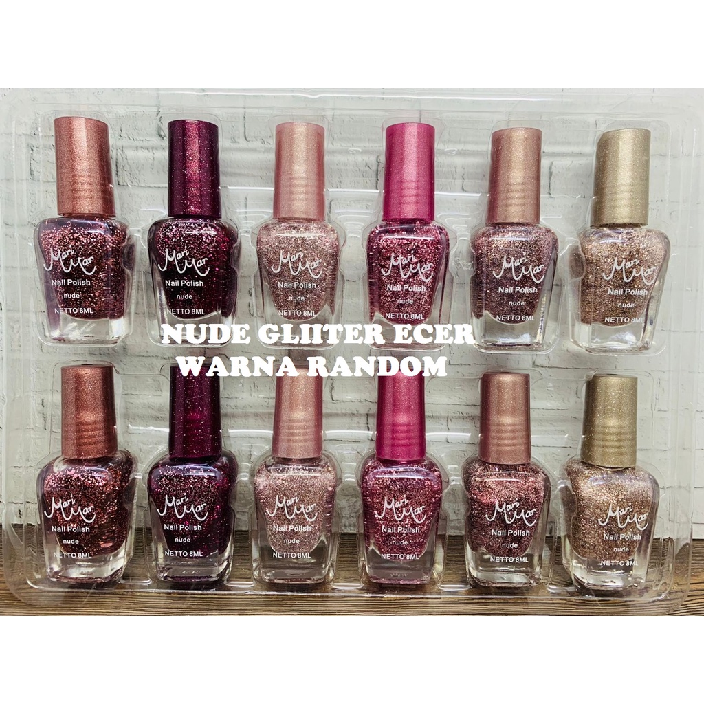 [SATUAN] * NCC *  Marimar Cat Kuku Kutek Warna Nail Polish - Nude Series And Glitter Series - Per 1 pcs