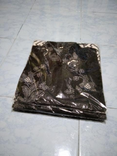 Kemeja Batik Katun Pria, Hem Batik Kerja Kantor Lengan Pendek Motif Acak (hkt001) Batik Alhadi