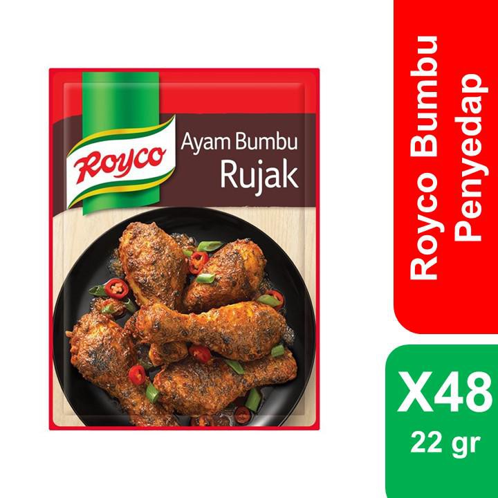 

Royco Bumbu Penyedap Makanan Rasa Ayam Bakar Bumbu Rujak 22g x 48 Pieces (1 Carton)