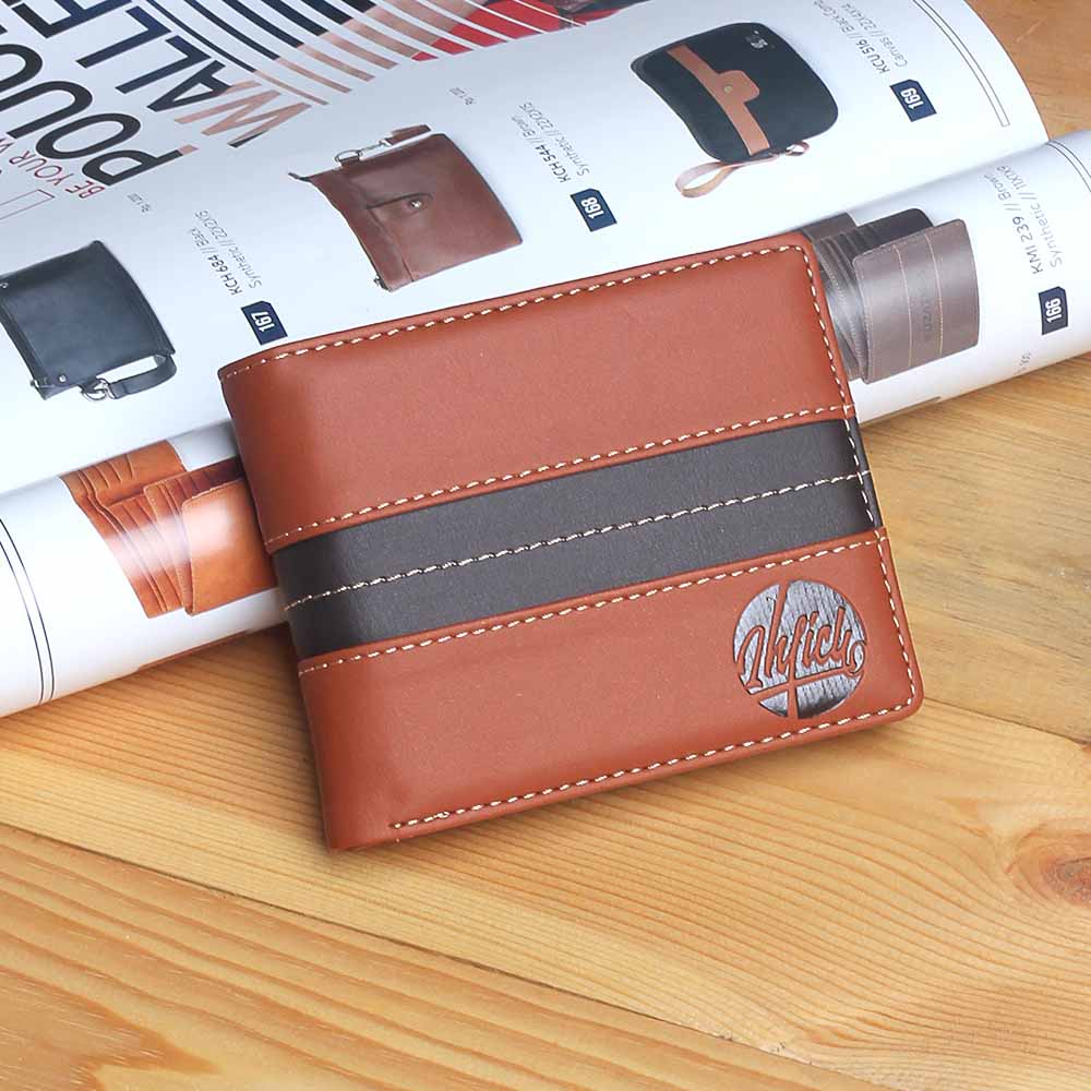 Dompet Lipat Pria Distro Keren Wallet Slim Simpel Distro Original Warna Cokelat