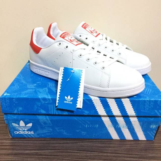 Adidas stan smith white red