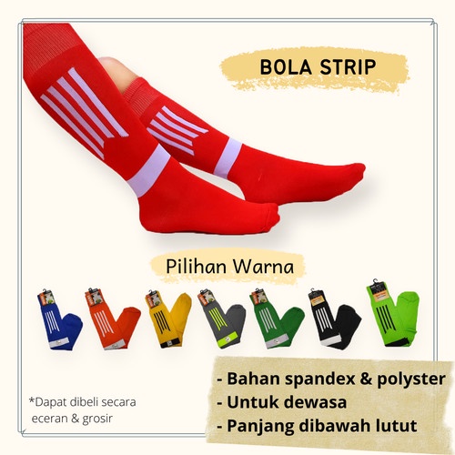 Kaos Kaki Bola Garis Dewasa / Kaos Kaki Bola Panjang / Kaos Kaki Bola Motif Garis / Kaos Kaki Bola