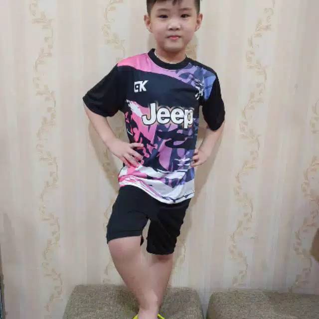 Stelan kaos bola anak printing/Jersey bola anak