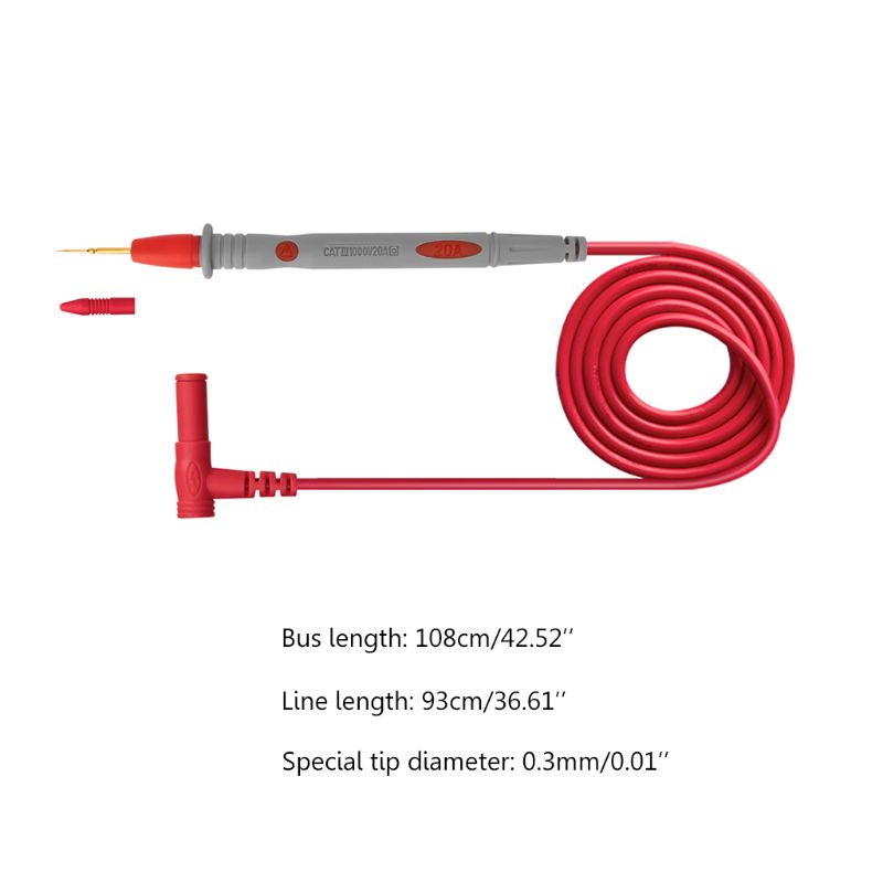 Mary PT1032 1000V Kabel Tes Multimeter Dengan Ujung Tipis Bahan Silikon