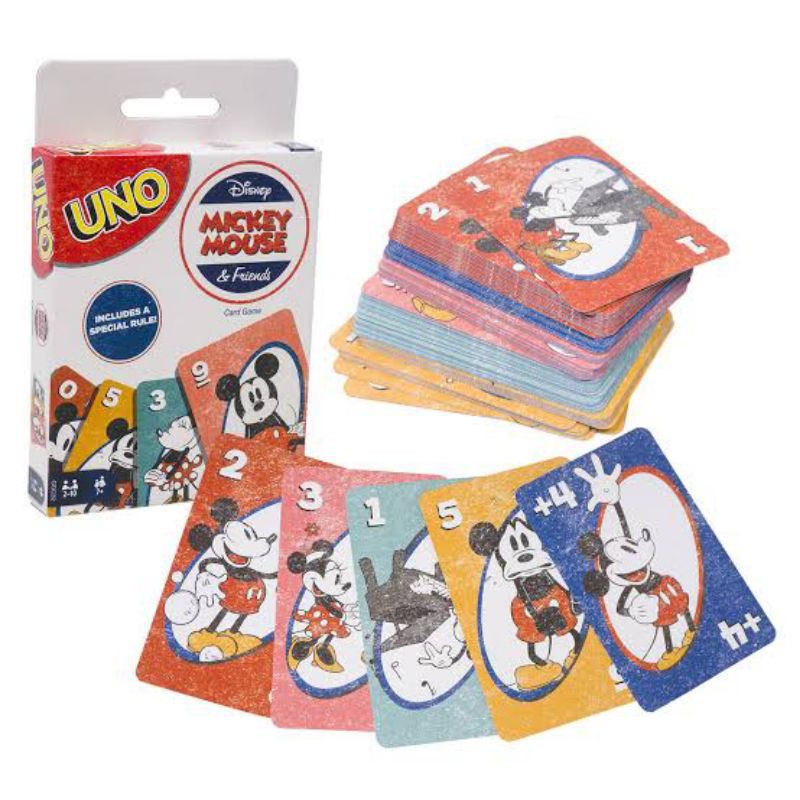 MATTEL UNO MICKEY MOUSE AND FRIENDS DISNEY ORIGINAL KARTU UNO CARD ORI MINNIE MINI MIKI TIKUS PLAY A