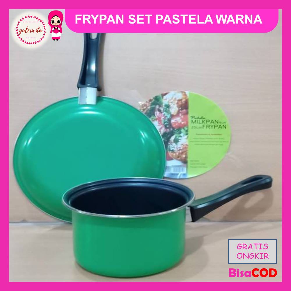 Panci Pastela Frypan Diameter 20 Cm / Teflon Wajan Penggorengan / Panci Wajan Teflon Warna