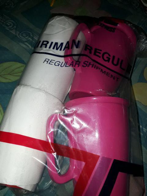 3 Pcs Gelas Melamin Unika M250 - Merah