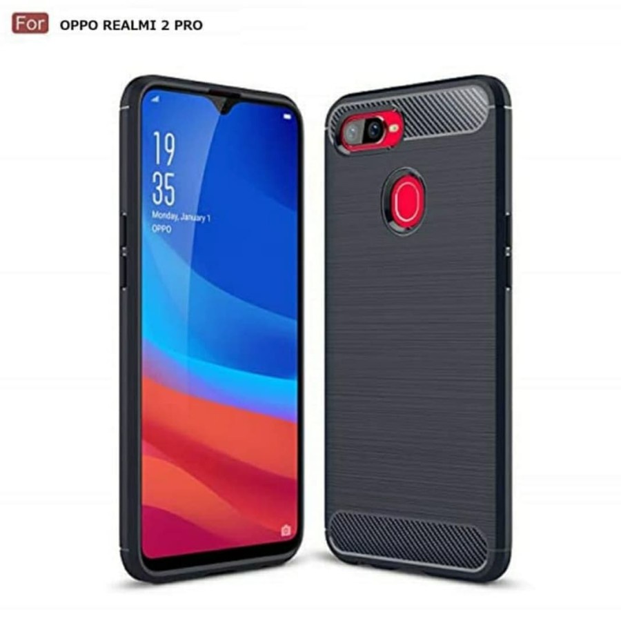 CASE SLIM FIT CARBON IPAKY REALME 2 PRO SOFTCASE - FA