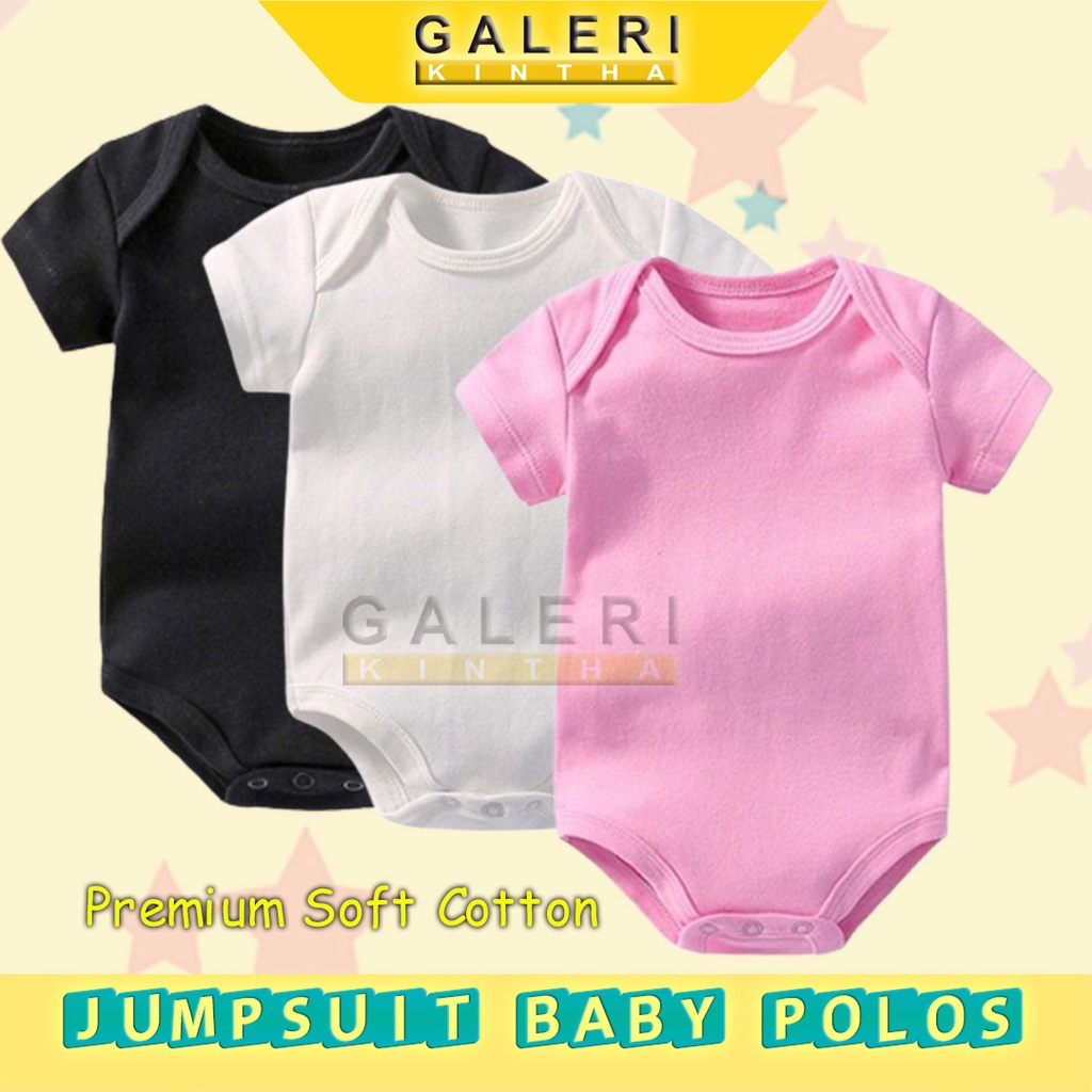 Jumper Bayi Laki Laki Polos Jumpsuit Bodysuit Baby