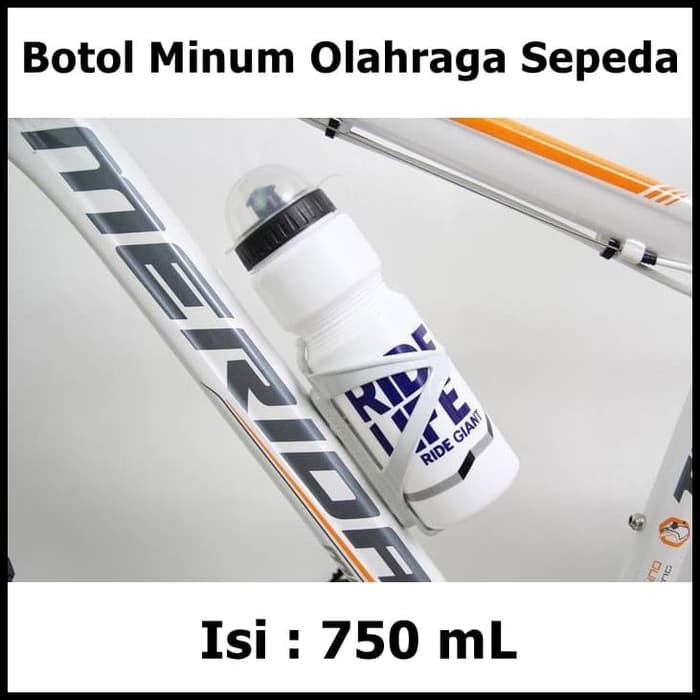 TaffSport Botol Minum Olahraga Sepeda Ride Life Logo 750ml 30A11 White