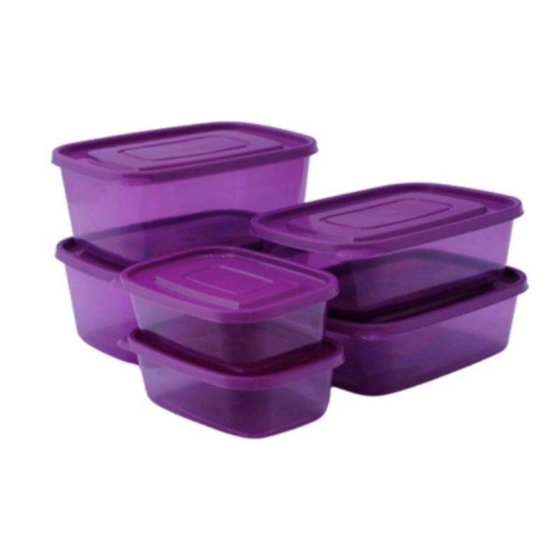 Toples Premium Calista Otaru Furano Set of 6 pcs Full Colour / Toples Plastik Calista / Tempat Makan/Kotak  Makanan BPA Free