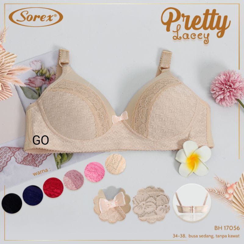 bb SOREX BRA 17056 TANPA KAWAT Bh Cup Sedang Busa Tipis Pakaian Dalam Wanita