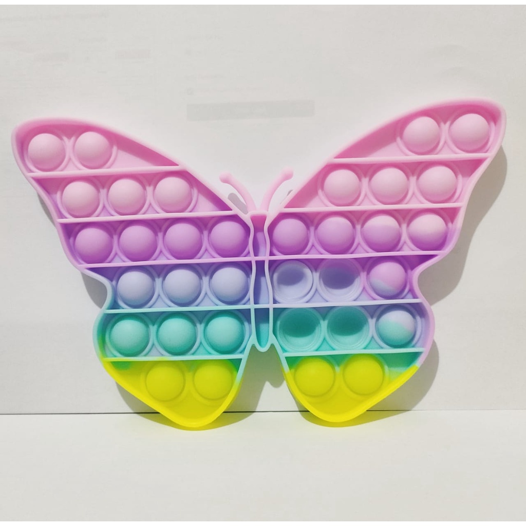 Mainan pop it murah popit Pop Its Square rainbow multicolor Fidget Toy Push bubble Penghilang Stres-7