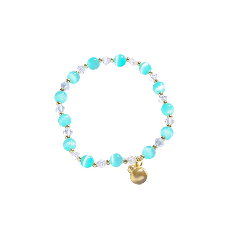 Gelang Tangan Manik-Manik Kristal Opal Chalcedony Mewah Untuk Wanita