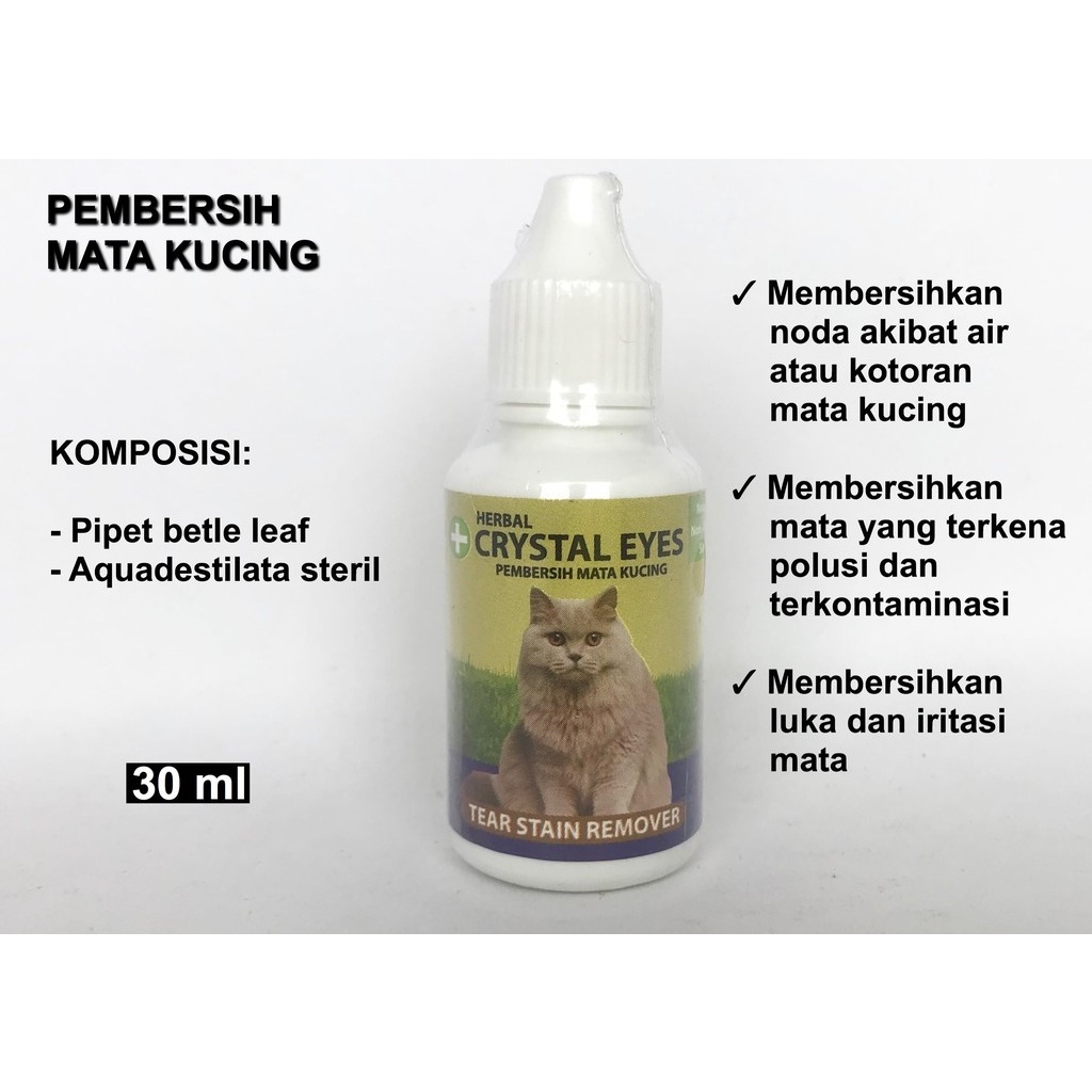 CRYSTAL EYES 30mL / Obat Pembersih Mata Kucing, Anjing / Air Mata Hewan