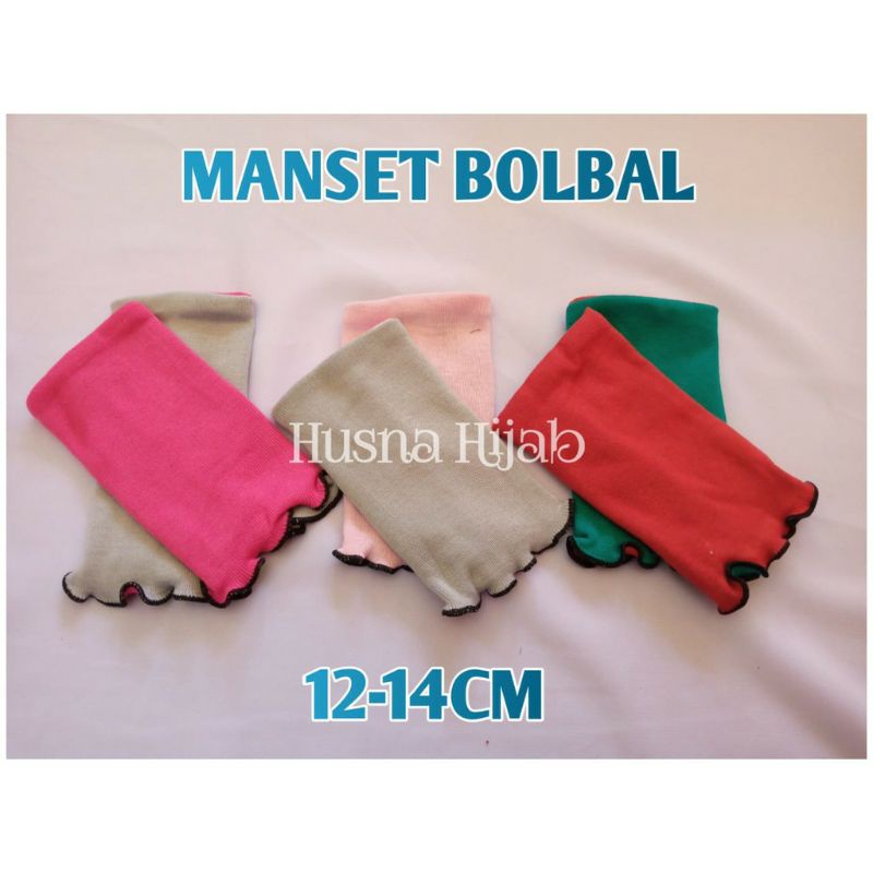 [HUSNA COLLECTION] Manset Bolbal Pendek Bahan Kaos Rib Random