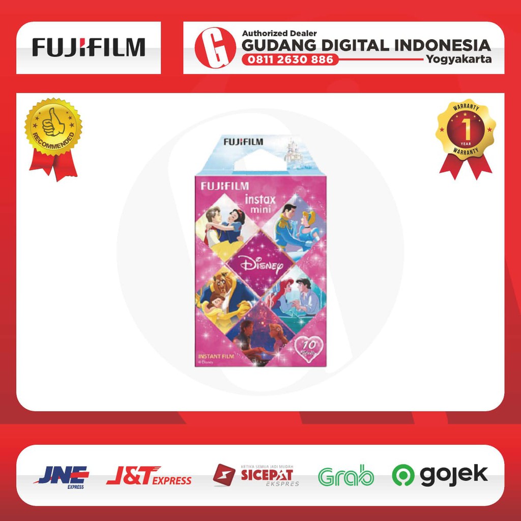 Fujifilm Refill Paper Polaroid Instax Mini Film Disney Princess Isi 10 Lembar