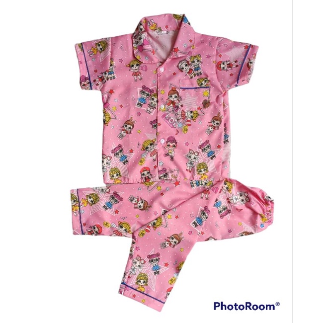 Piyama anak motif lengan pendek baju tidur anak laki laki perempuan pashion tidur anak baju anak sehari hari pakaian anak baju anak murah